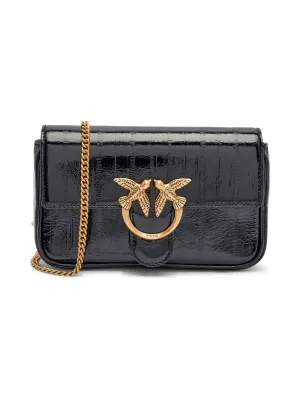 Pinko Skórzana torebka na ramię LOVE ONE POCKET