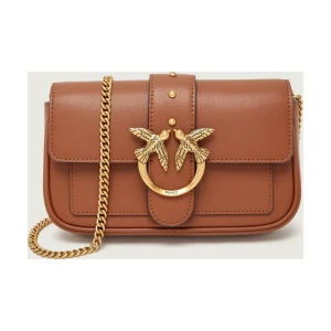 Pinko Skórzana torebka na ramię LOVE ONE POCKET