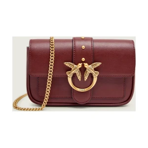 Pinko Skórzana torebka na ramię LOVE ONE POCKET