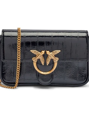 Pinko Skórzana torebka na ramię LOVE ONE POCKET