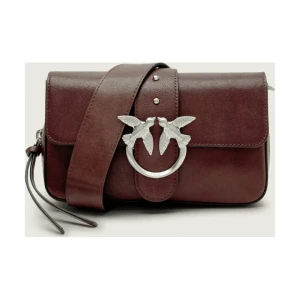 Pinko Skórzana torebka na ramię LOVE ONE SLOUCHY