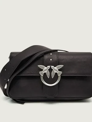 Pinko Skórzana torebka na ramię LOVE ONE SLOUCHY ZIP CLASSIC