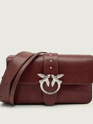 Pinko Skórzana torebka na ramię LOVE ONE SLOUCHY ZIP CLASSIC