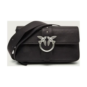 Pinko Skórzana torebka na ramię LOVE ONE SLOUCHY ZIP CLASSIC