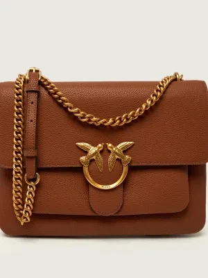 Pinko Skórzana torebka na ramię LOVE ONE SOFT BIG