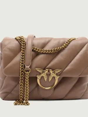 Pinko Skórzana torebka na ramię LOVE PUFF BIG