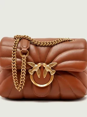 Pinko Skórzana torebka na ramię LOVE PUFF BUTTERFLY MINI