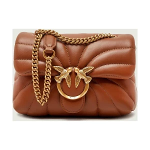 Pinko Skórzana torebka na ramię LOVE PUFF BUTTERFLY MINI