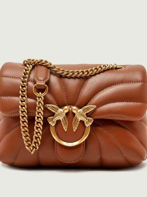 Pinko Skórzana torebka na ramię LOVE PUFF BUTTERFLY MINI