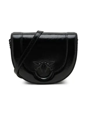 Pinko Skórzana torebka na ramię LOVE ROUND CLICK MINI NAPPA