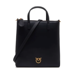 Pinko Skórzana torebka na ramię MINI SHOPPER VITELLO SETA