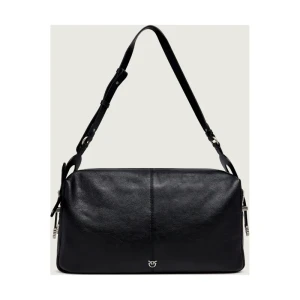 Pinko Skórzana torebka na ramię NEW BIKER