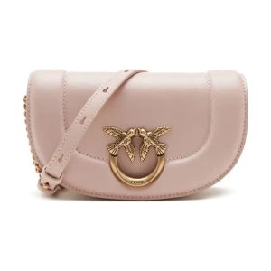 Pinko Skórzana torebka na ramię ROUND CLICK BABY VITE