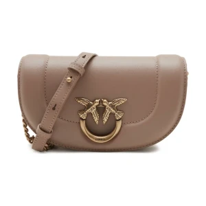 Pinko Skórzana torebka na ramię ROUND CLICK BABY VITE