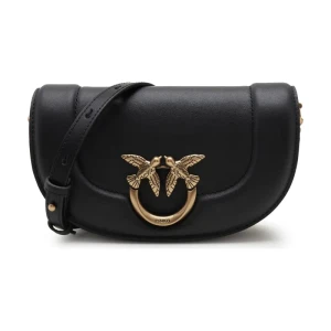 Pinko Skórzana torebka na ramię ROUND CLICK BABY VITE