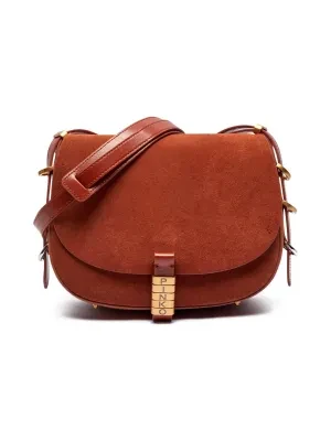 Pinko Skórzana torebka na ramię SADDLE CLASSIC