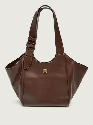 Pinko Skórzana torebka na ramię TOTE MINI