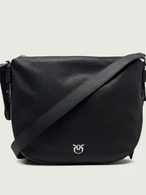 Pinko Skórzana torebka na ramię ZIP AROUND CLASSIC