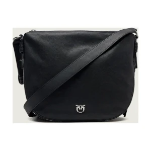 Pinko Skórzana torebka na ramię ZIP AROUND CLASSIC