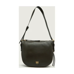 Pinko Skórzana torebka na ramię Zip Around Classic