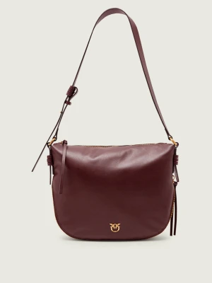 Pinko Skórzana torebka na ramię Zip Around Classic