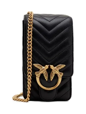 Pinko Skórzana torebka na telefon LOVE ONE SMART SHEEP NAPPA CHE