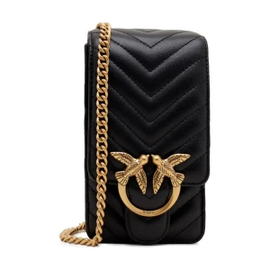 Pinko Skórzana torebka na telefon LOVE ONE SMART SHEEP NAPPA CHE