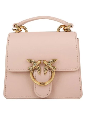 Pinko Skórzana torebka w kolorze beżowym - 12 x 10 x 5 cm rozmiar: onesize