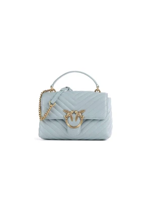 Pinko Skórzana torebka w kolorze błękitnym - 23 x 16 x 7 cm rozmiar: onesize