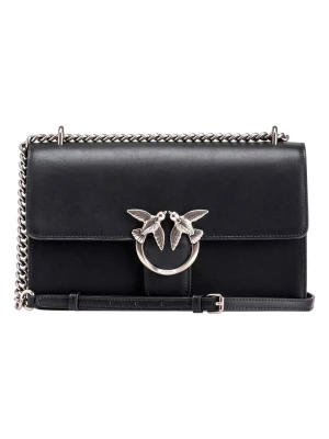 Pinko Skórzana torebka w kolorze czarnym - 27 x 16 x 7 cm rozmiar: onesize