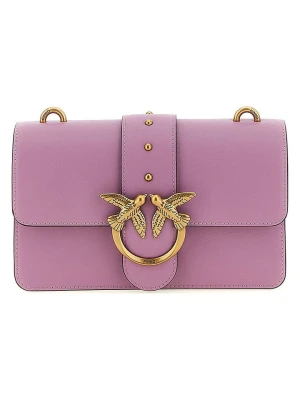 Pinko Skórzana torebka w kolorze fioletowym - 21 x 13 x 7 cm rozmiar: onesize