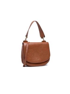 Pinko Skórzana torebka w kolorze jasnobrązowym - 28,5 x 24 x 9 cm rozmiar: onesize