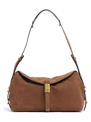 Pinko Skórzana torebka w kolorze jasnobrązowym - 32 x 19 x 12 cm rozmiar: onesize