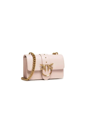 Pinko Skórzana torebka w kolorze jasnoróżowym - 21 x 13 x 6 cm rozmiar: onesize