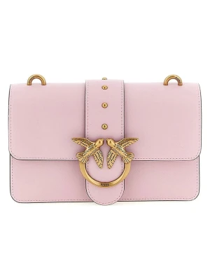 Pinko Skórzana torebka w kolorze jasnoróżowym - 21 x 13 x 7 cm rozmiar: onesize
