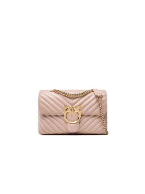 Pinko Skórzana torebka w kolorze jasnoróżowym - 26 x 16 x 8 cm rozmiar: onesize