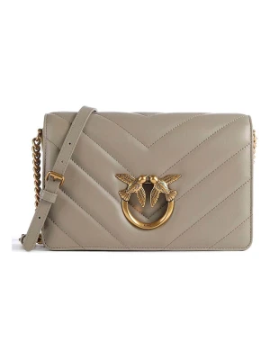 Pinko Skórzana torebka w kolorze szarobrązowym - 25 x 16 x 8 cm rozmiar: onesize