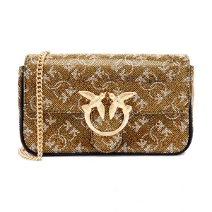 Pinko Skórzana torebka wieczorowa LOVE ONE POCKET