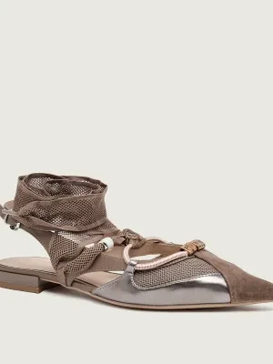 Pinko Skórzane baleriny GIANIRA 30 | zamsz