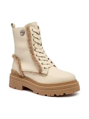 Pinko Skórzane botki MIA 18 | shearling
