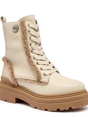 Pinko Skórzane botki MIA 18 | shearling