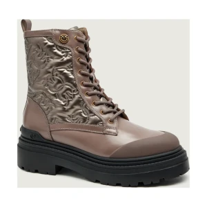 Pinko Skórzane botki na platformie MIA 25