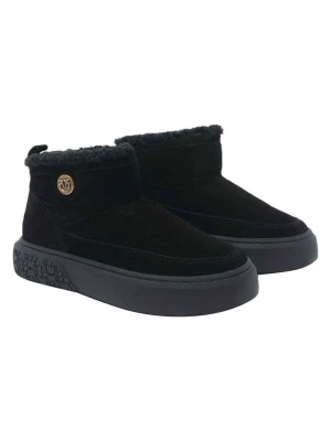 Pinko Skórzane botki zimowe w kolorze czarnym rozmiar: 37