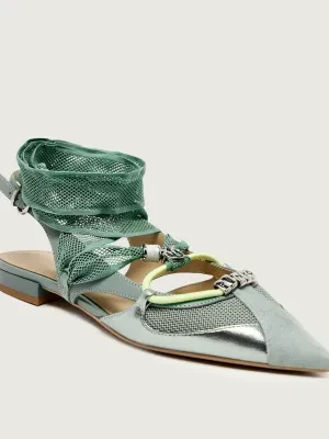 Pinko Skórzane czółenka GIANIRA 30 | zamsz