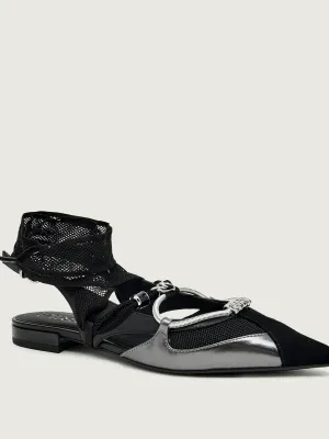 Pinko Skórzane czółenka GIANIRA 30 | zamsz