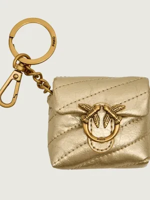 Pinko Skórzane etui na słuchawki LOVE PUFF SHINY