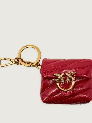 Pinko Skórzane etui na słuchawki LOVE PUFF SHINY