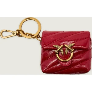 Pinko Skórzane etui na słuchawki LOVE PUFF SHINY