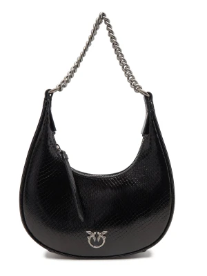 Pinko Skórzane hobo BRIOCHE HOBO MINI PELLE LAMINA