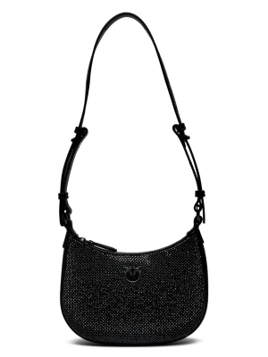 Pinko Skórzane hobo Half Moon Baby czarny